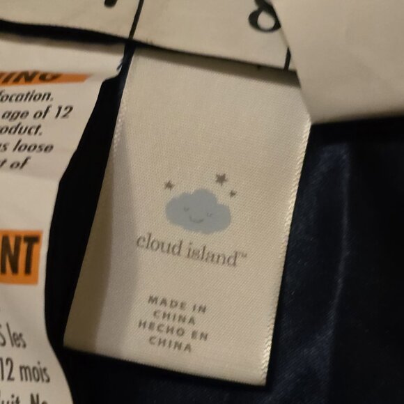 Cloud Island Sloth Security Blanket Lovey Navy Blue Satin Trim Lovie Baby Plush - Picture 7 of 11